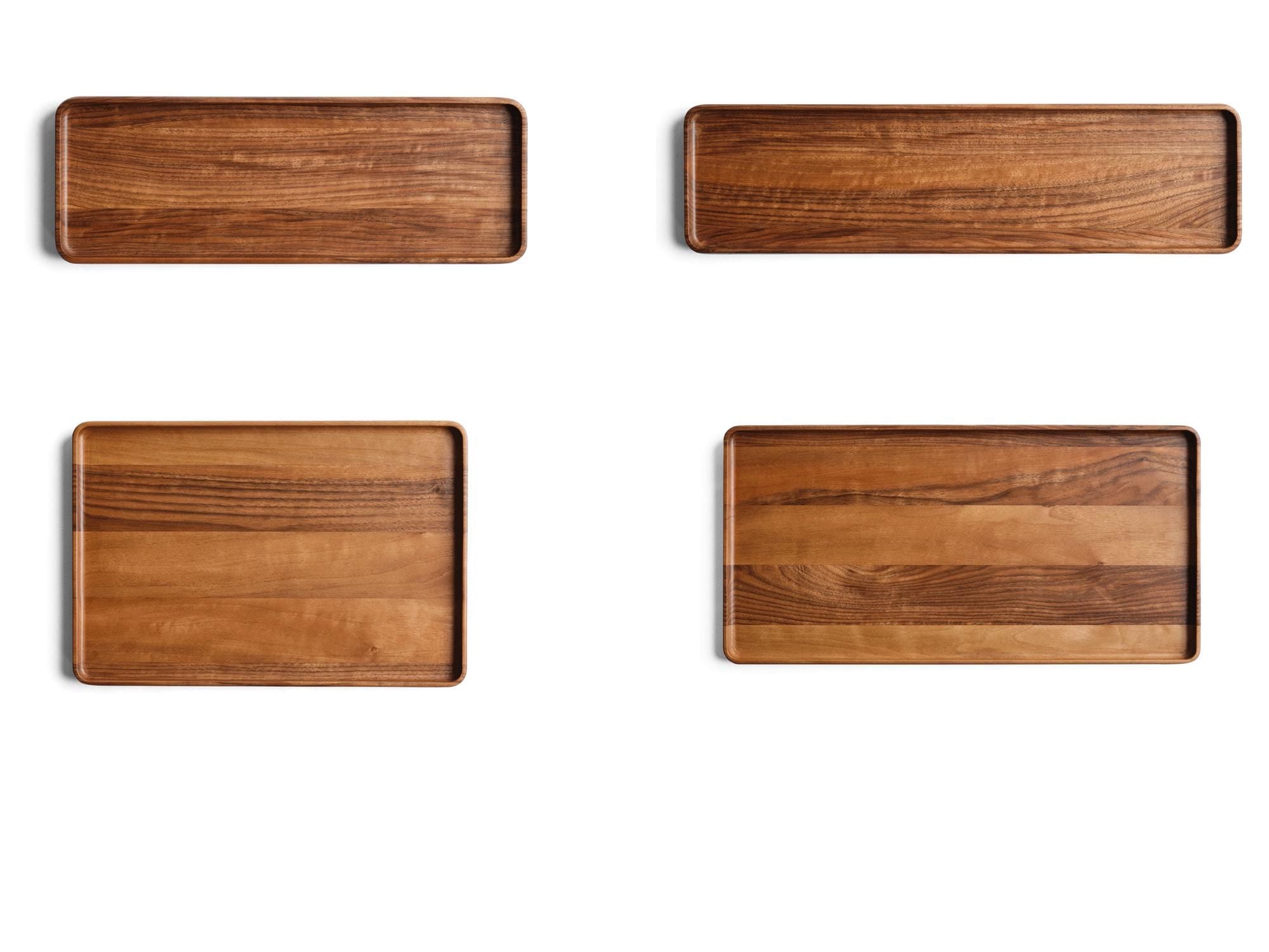 Handmade Beech Wood Desk Tray: Minimalist Office Organizer