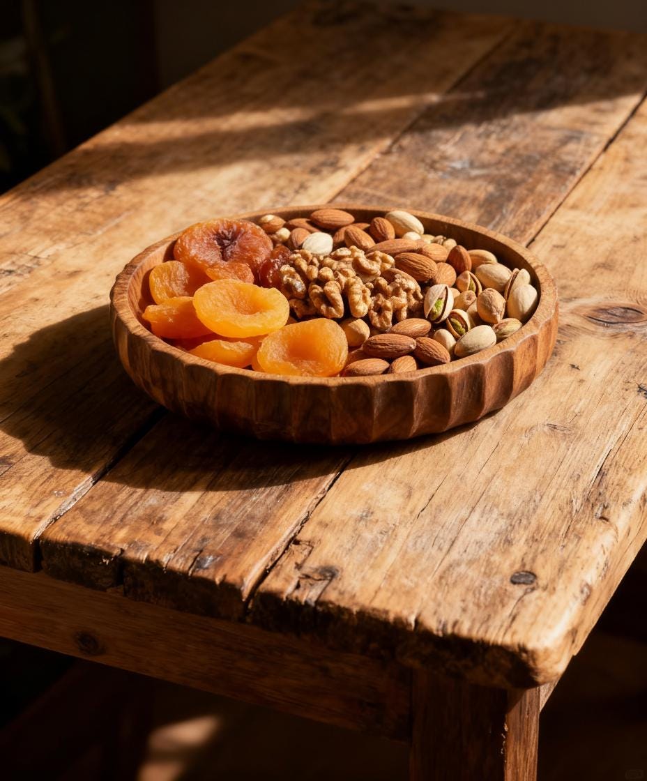 Hand Carved Mango Wood Serving Tray – Rustic Carved Edge Appetizer Plate